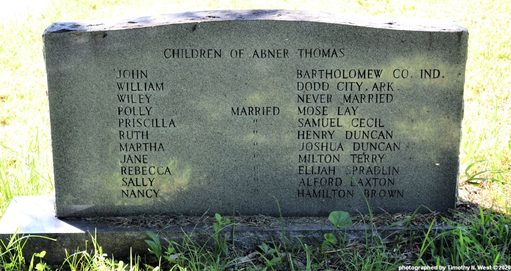Scott Co, TN Abner Thomas Cemetery at Oneida